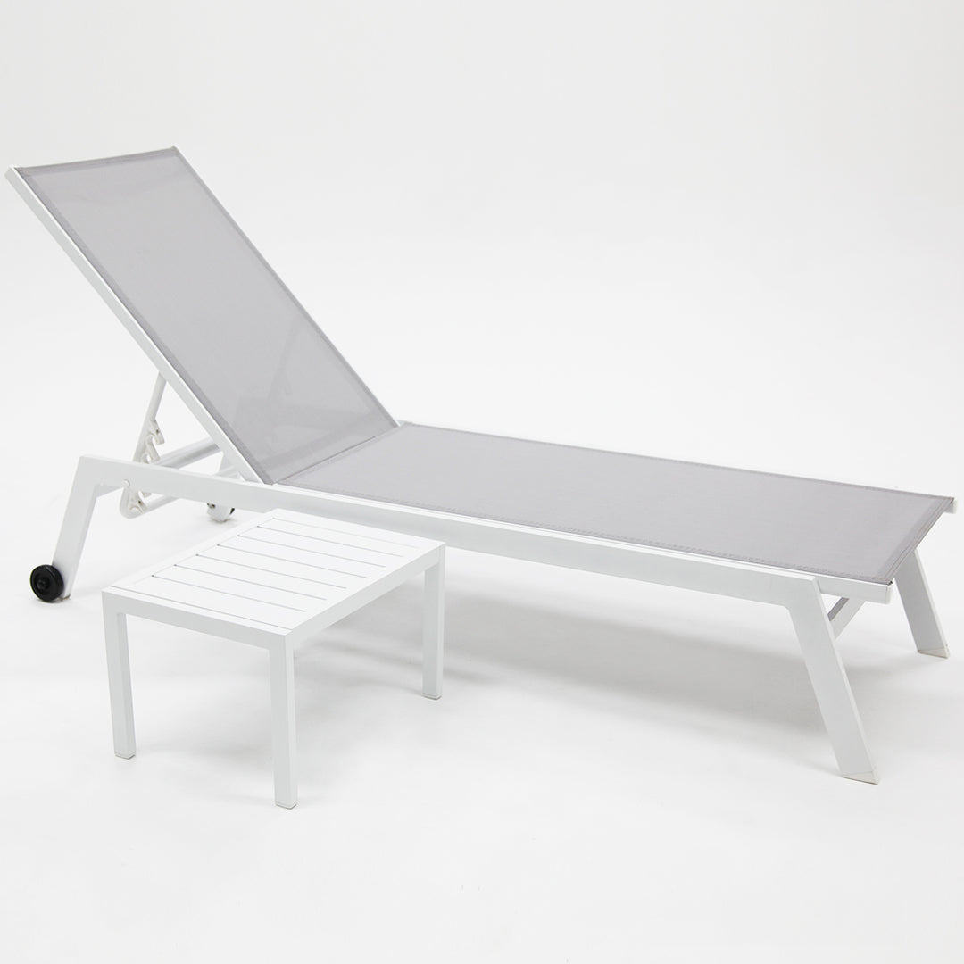 Eaglemont 2pc Sunlounge Setting - White