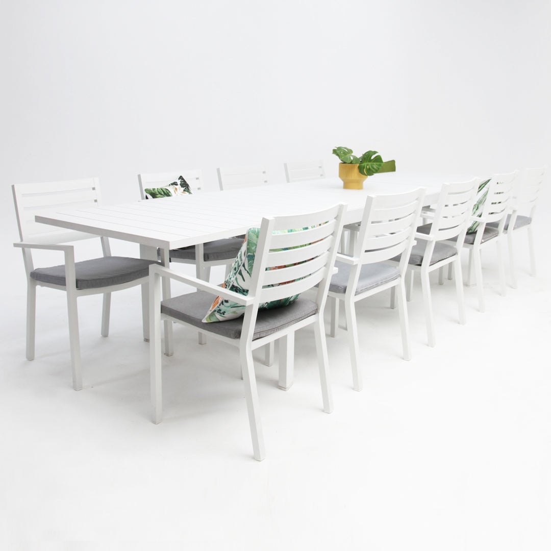 Eclipse Mayfair 11pc Extension Dining Setting - White