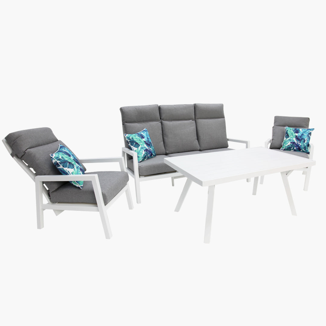Eden 4pc Lounge Setting - White