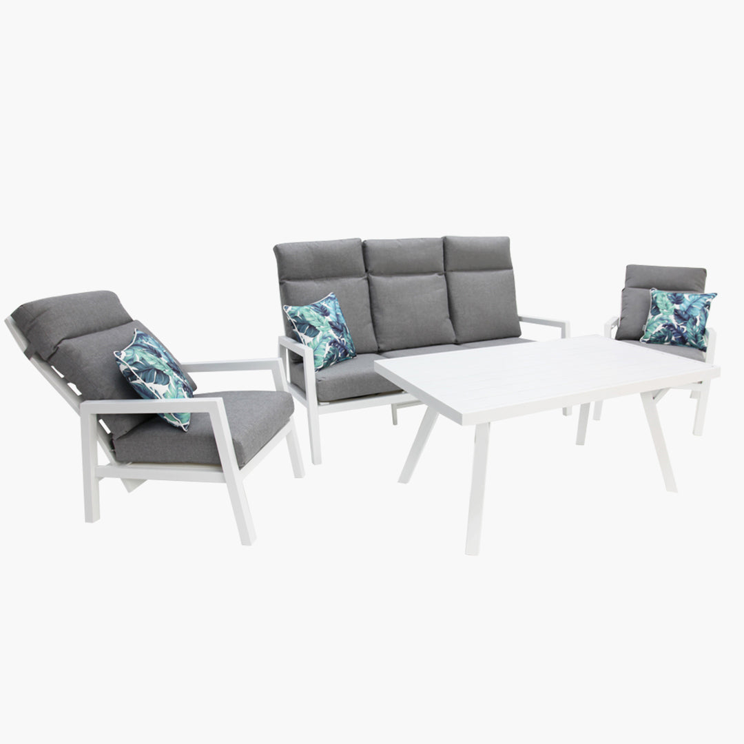 Eden 4pc Lounge Setting - White