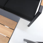 Load image into Gallery viewer, Esperance 4pc Lounge Setting with Sunbrella Fabric and Teak - Black
