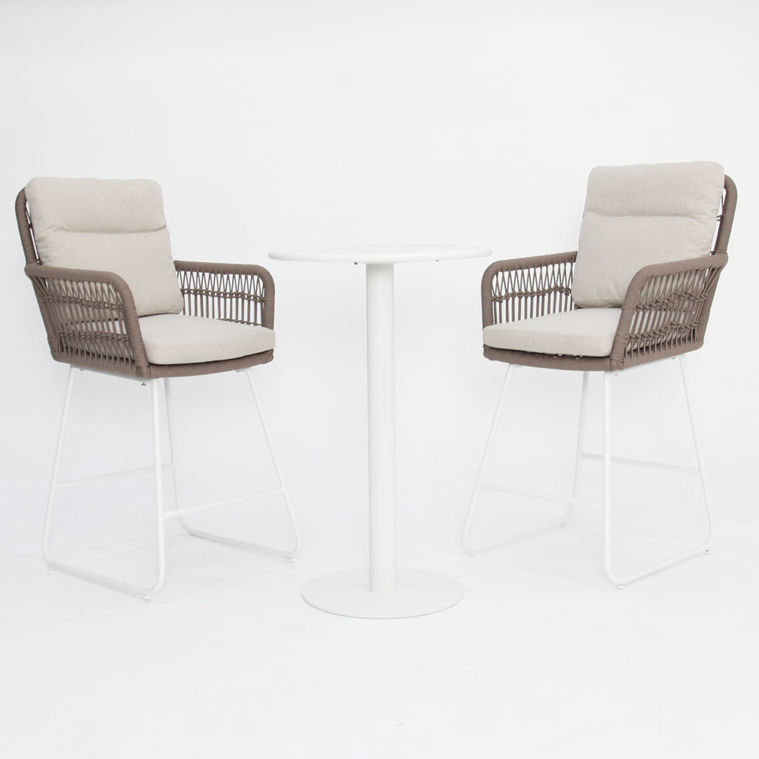 Kenty Eva 3pc Bar Setting - White