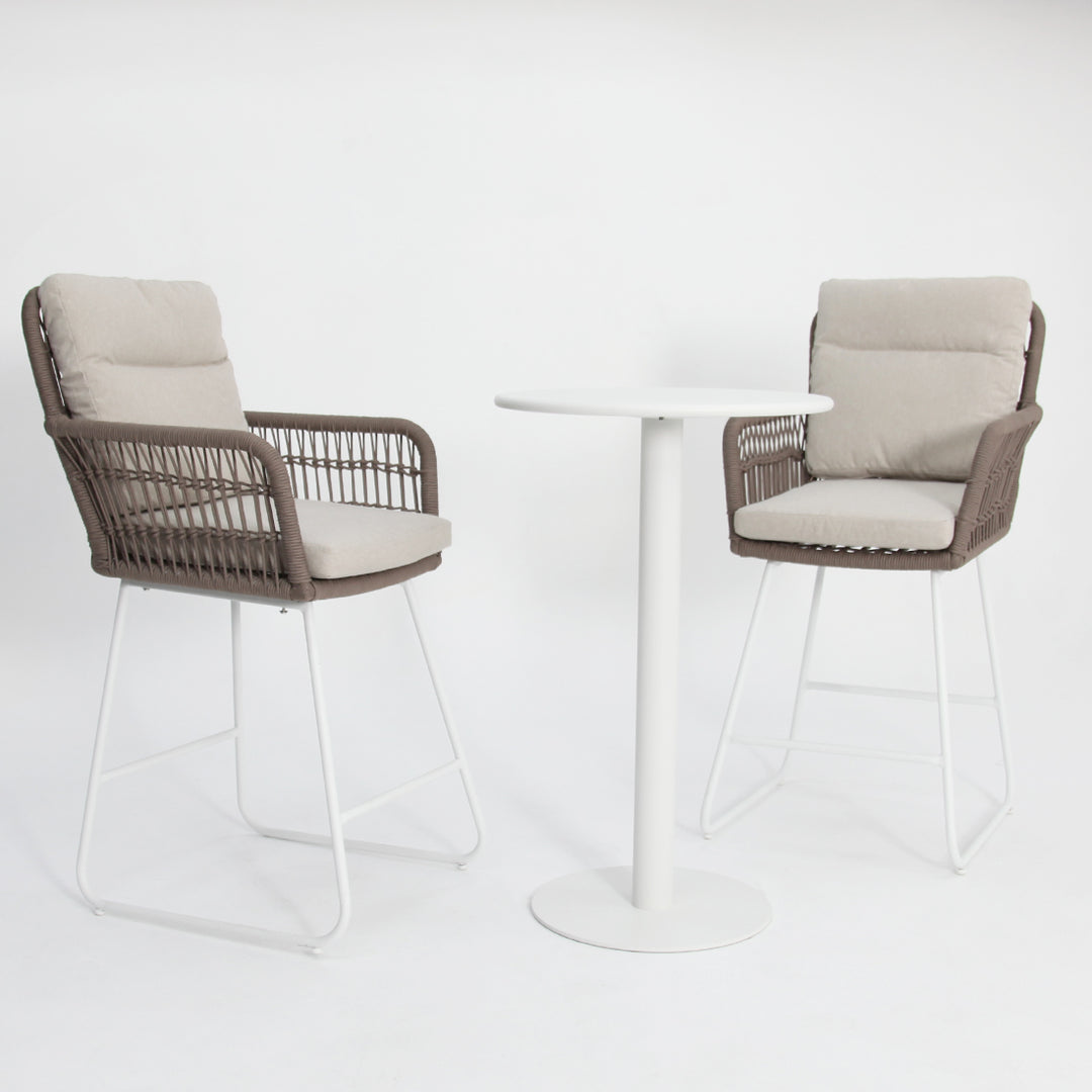Kenty Eva 3pc Bar Setting - White