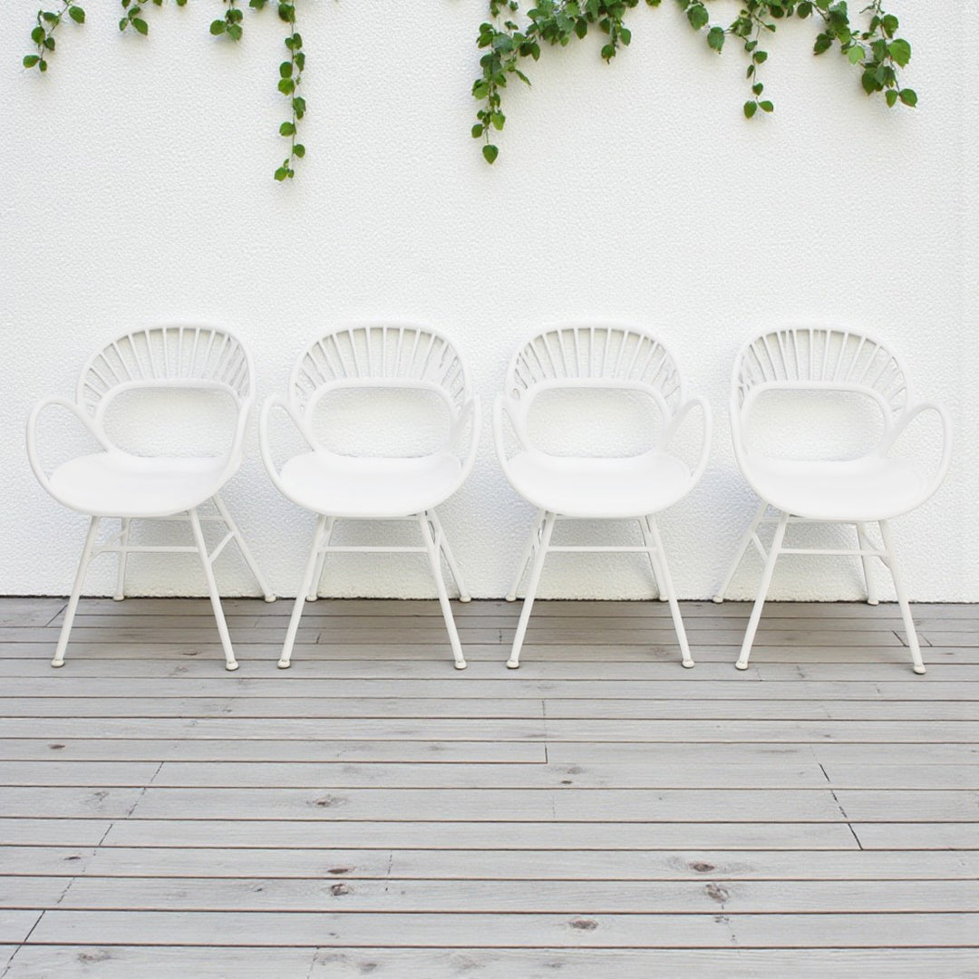 Fantail Dining Chair 4pc - White