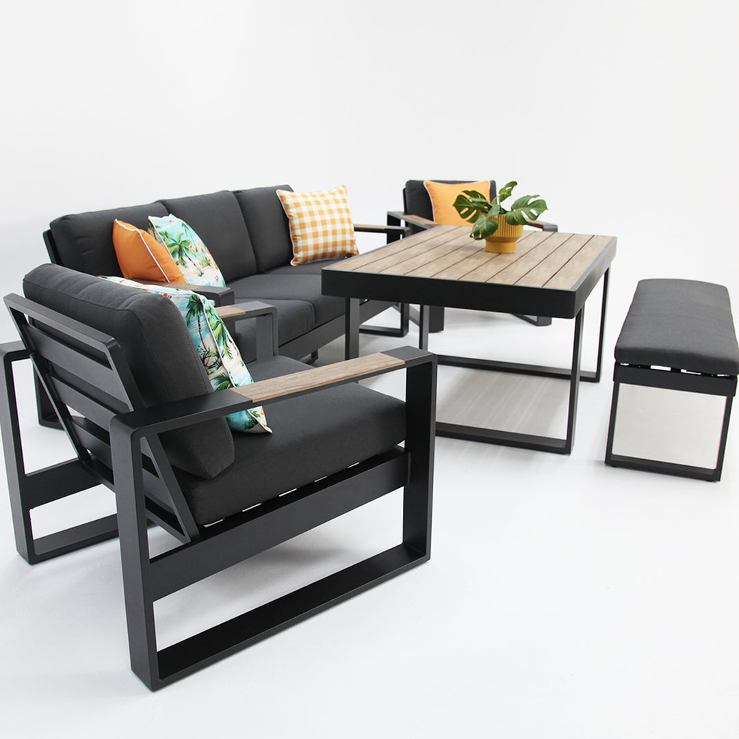 Frampton 5pc Lounge Setting - Anthracite