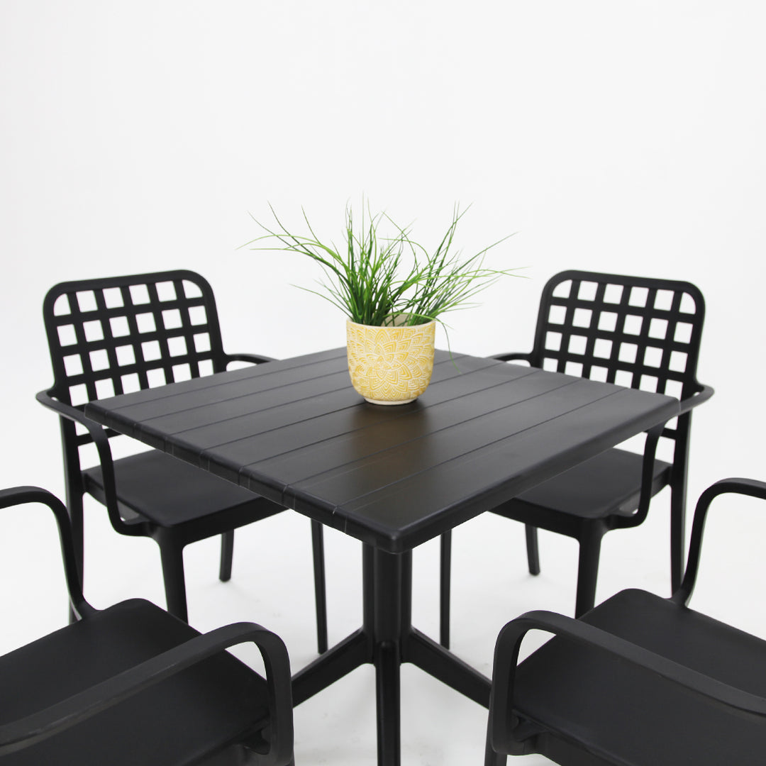 Frankie 5pc Armchair Dining Setting - Black
