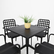 Frankie 5pc Armchair Dining Setting - Black