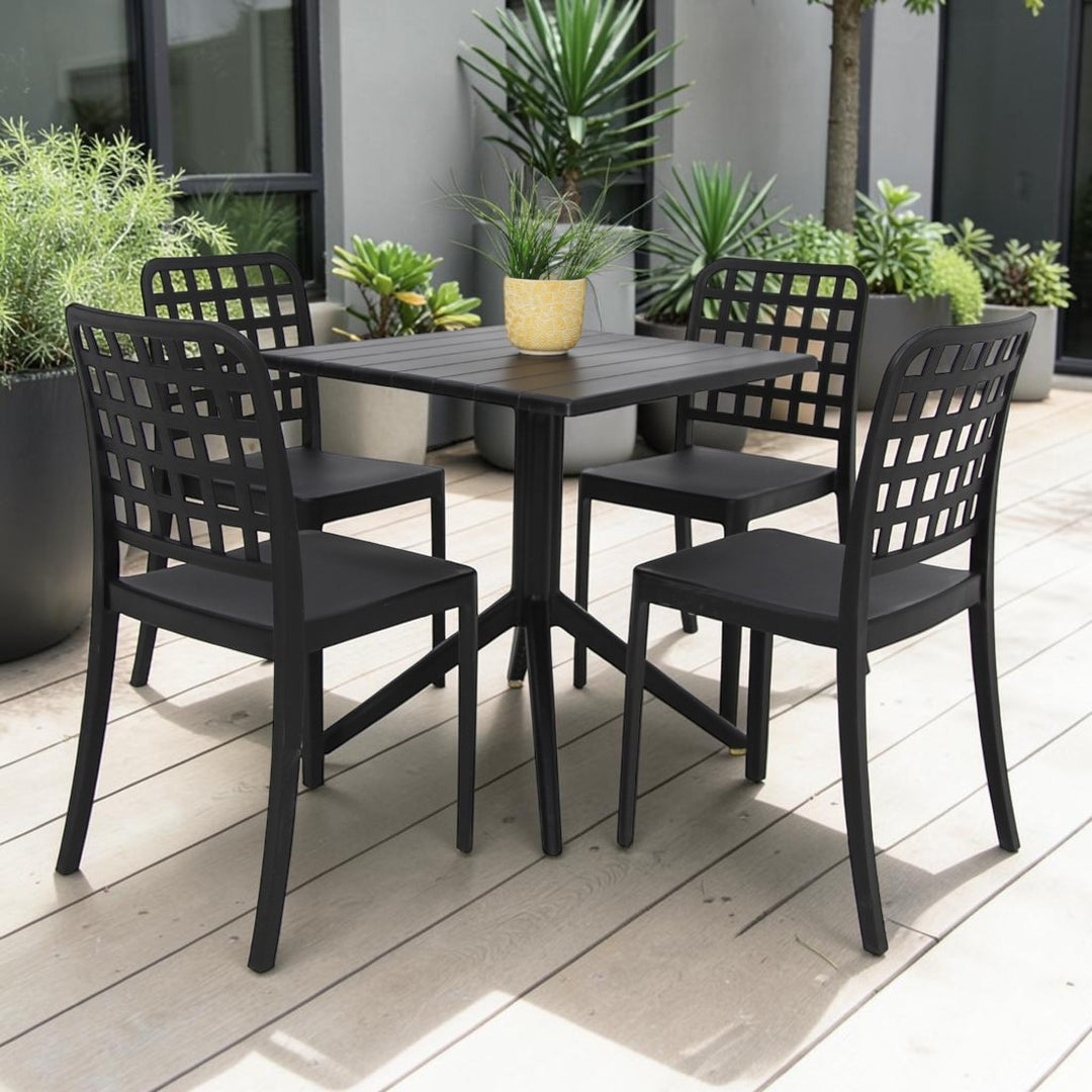 Frankie 5pc Dining Setting - Black