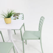 Frankie 5pc Dining Setting - Green/White