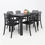 Load image into Gallery viewer, Frankie Azura 7pc Dining Set with Armchairs - Black
