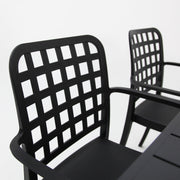 Frankie Azura 7pc Dining Set with Armchairs - Black