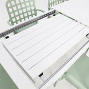 Frankie Azura 7pc Dining Set with Armchairs - White Green