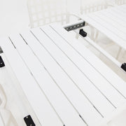 Frankie Azura 9pc Dining Set Armchair - White