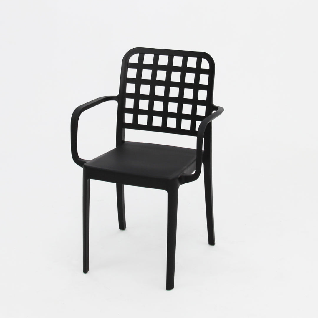 Frankie Resin Dining Armchair - Black
