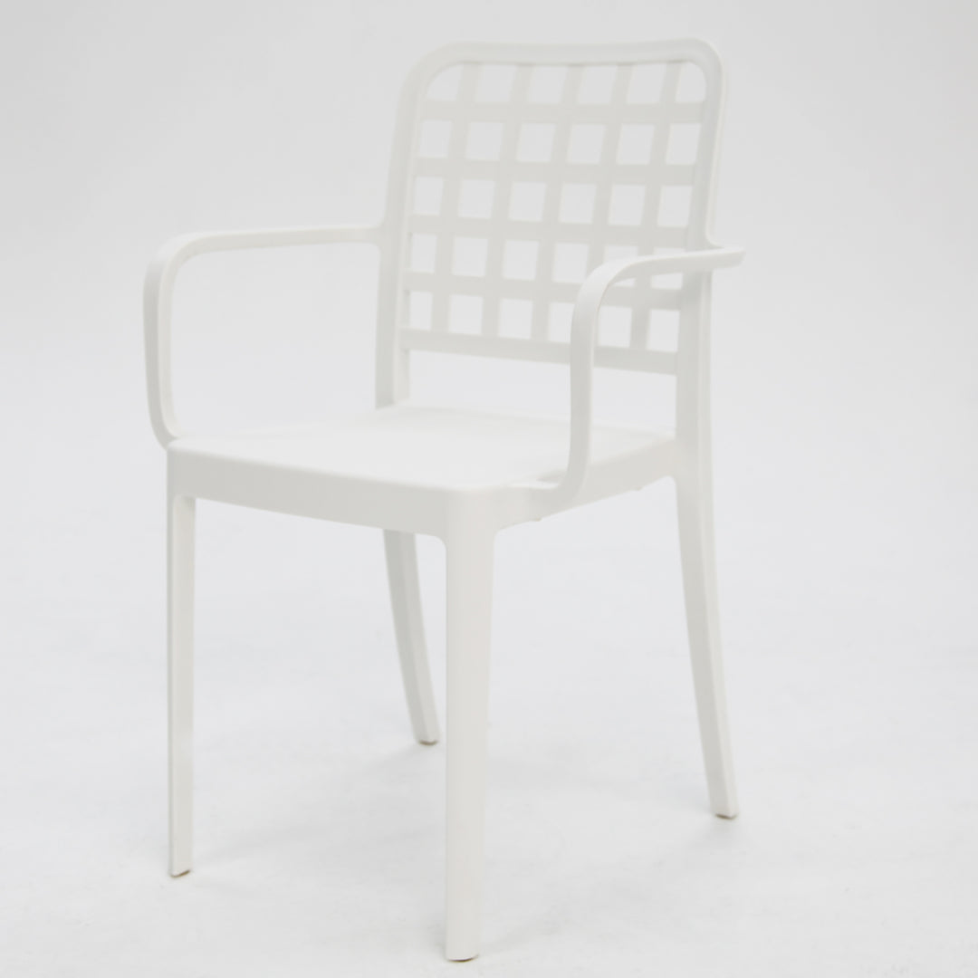 Frankie Resin Dining Armchair - White
