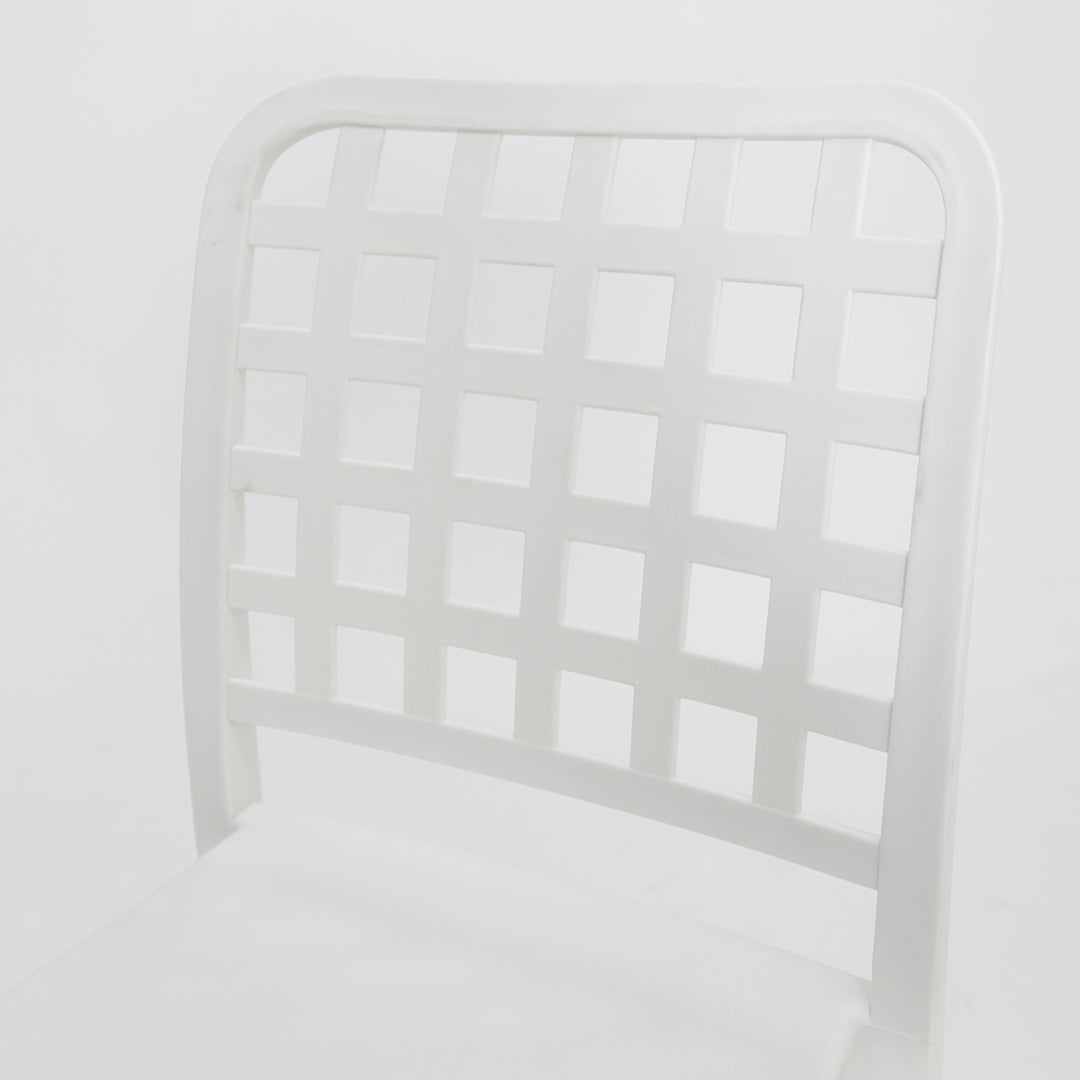 Frankie Resin Armless Barstool - White