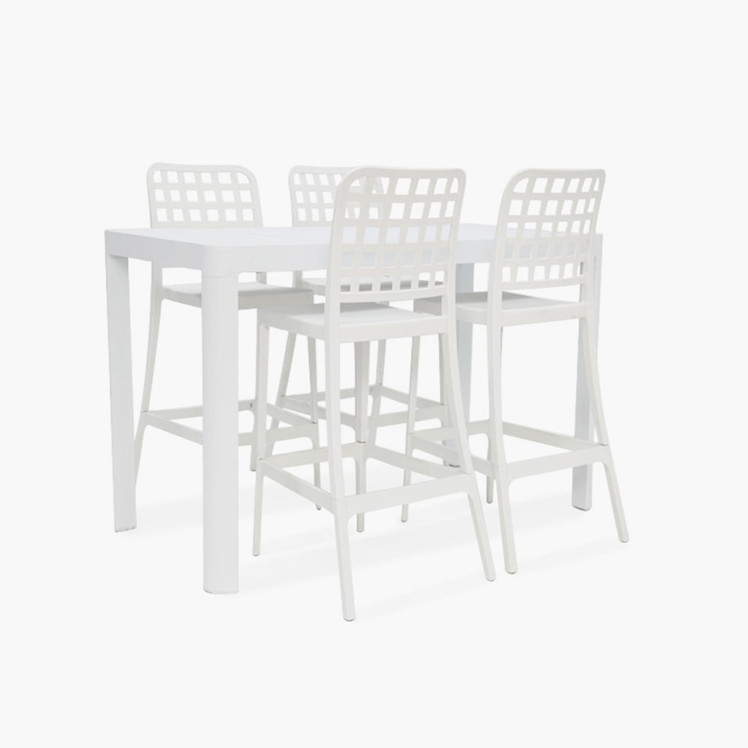 Frankie Armless Remix 5Pc Bar Setting - White