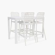 Frankie Armless Remix 5Pc Bar Setting - White