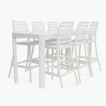 Load image into Gallery viewer, Frankie Remix 7pc Bar Set Armless - White