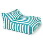 Load image into Gallery viewer, Hang Out Turquoise + White Outdoor Beanbag