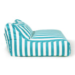 Load image into Gallery viewer, Hang Out Turquoise + White Outdoor Beanbag