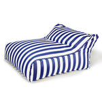 Load image into Gallery viewer, Hang Out Blue + White Stripe Outdoor Beanbag