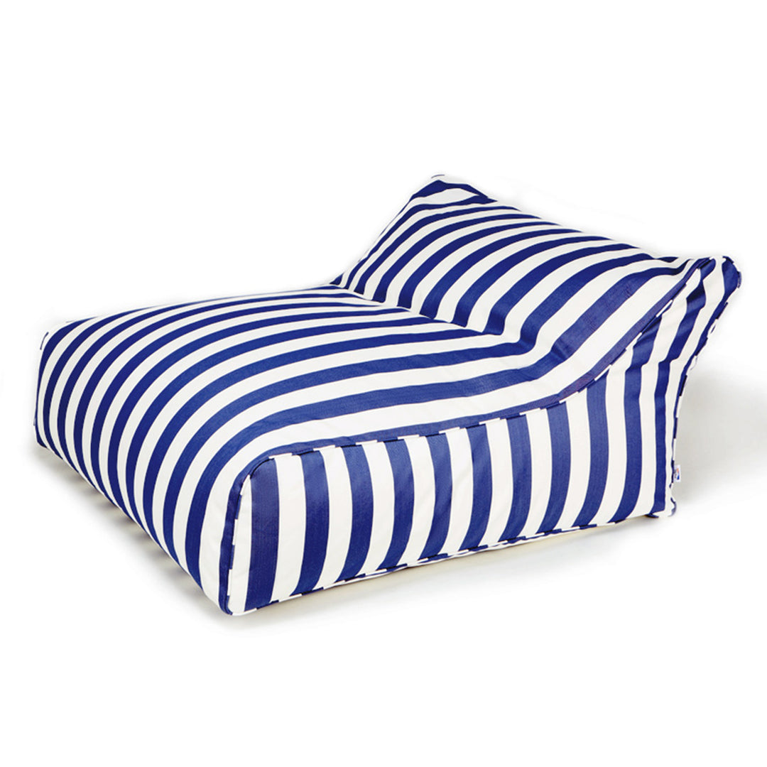 Hang Out Blue + White Stripe Outdoor Beanbag