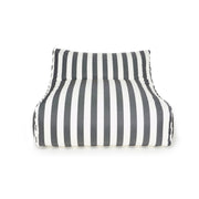 Hang Out Charcoal + White Stripe Outdoor Beanbag