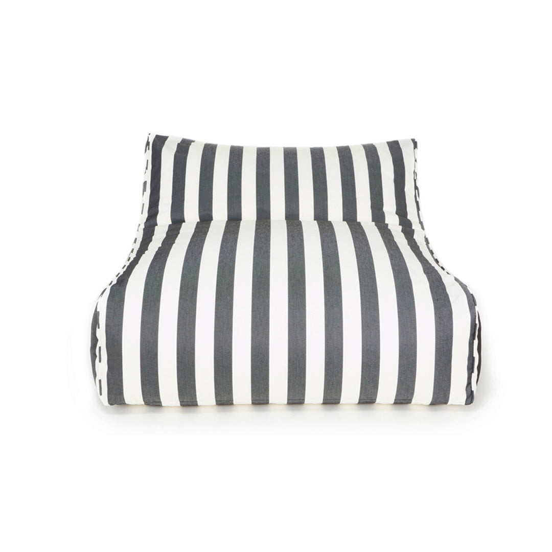 Drift Away Floating Beanbag - Charcoal and White Stripe