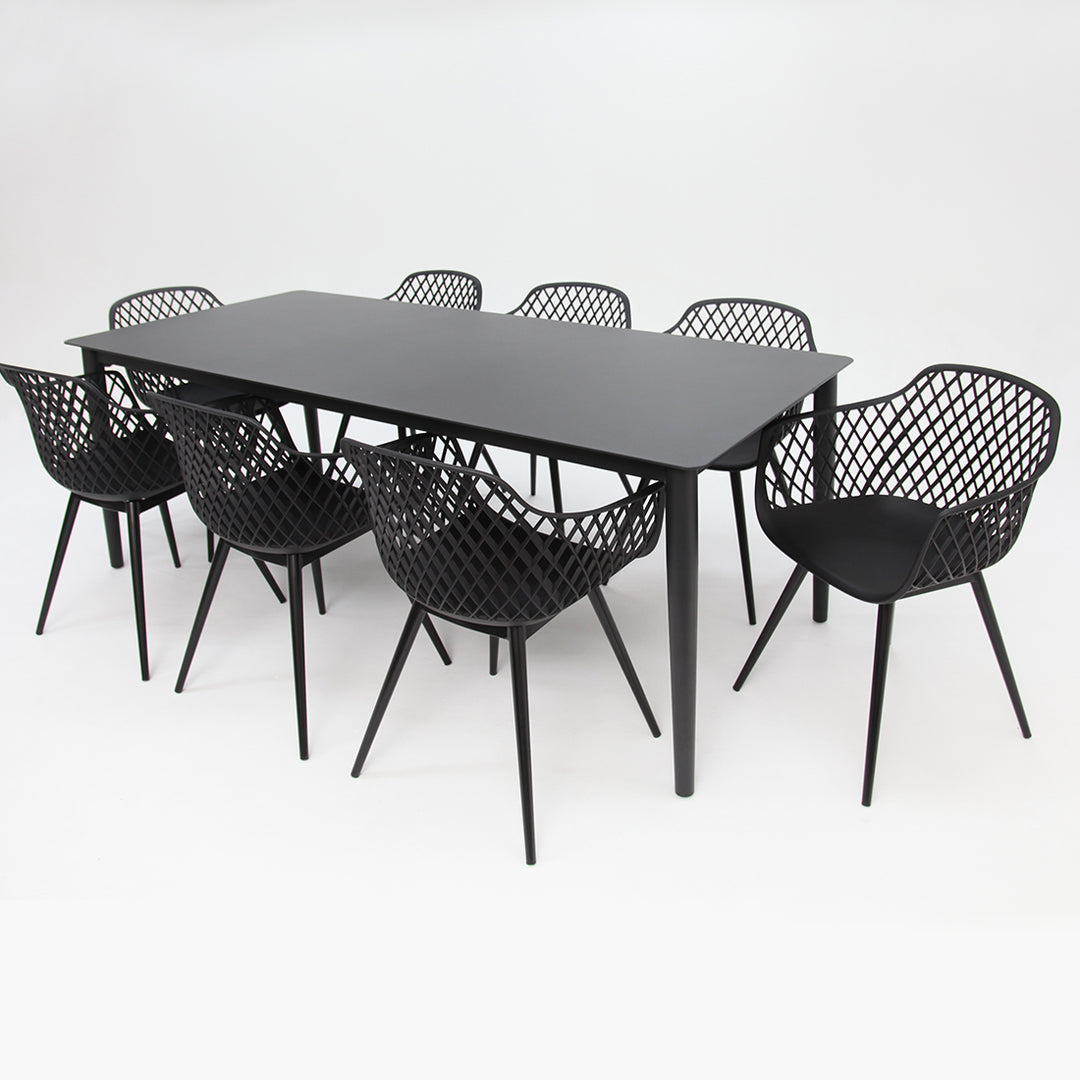 Java 9pc Dining Setting - Black