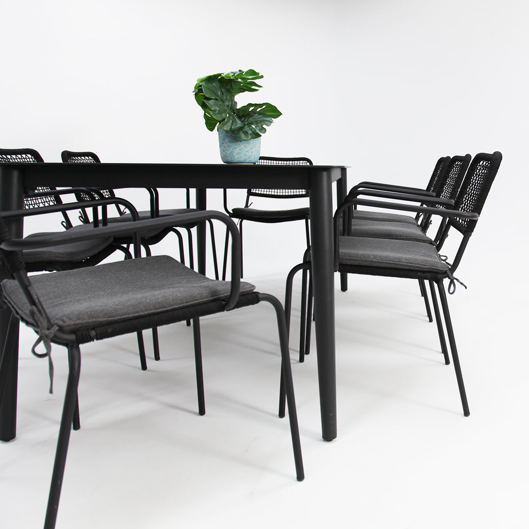 Java Bahamas 9pc Dining Setting - Black
