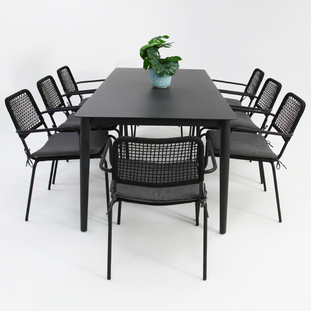 Java Bahamas 9pc Dining Setting - Black