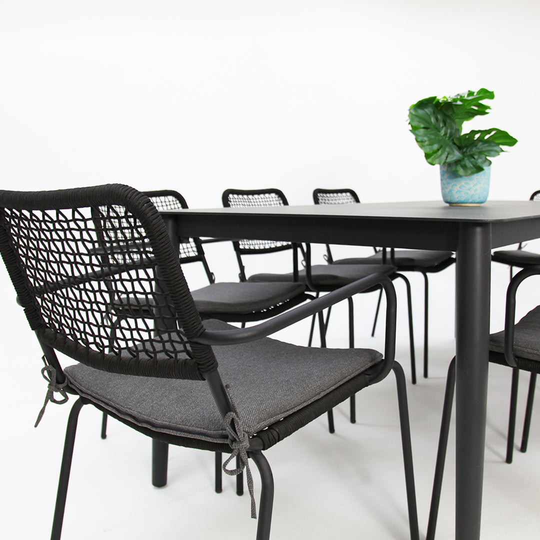 Java Bahamas 9pc Dining Setting - Black