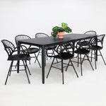 Load image into Gallery viewer, Java Fantail 9pc Dining Set - Black
