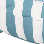 Load image into Gallery viewer, Laid Back Turquoise and White Stripe Beanbag