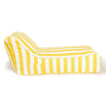 Load image into Gallery viewer, Laid Back Yellow + White Outdoor Beanbag