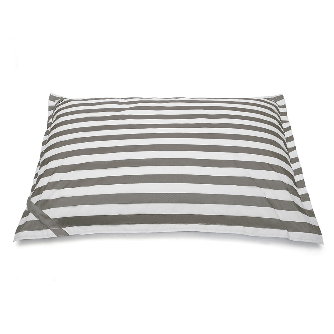 Lazy Days Taupe + White Stripe Floating Beanbag