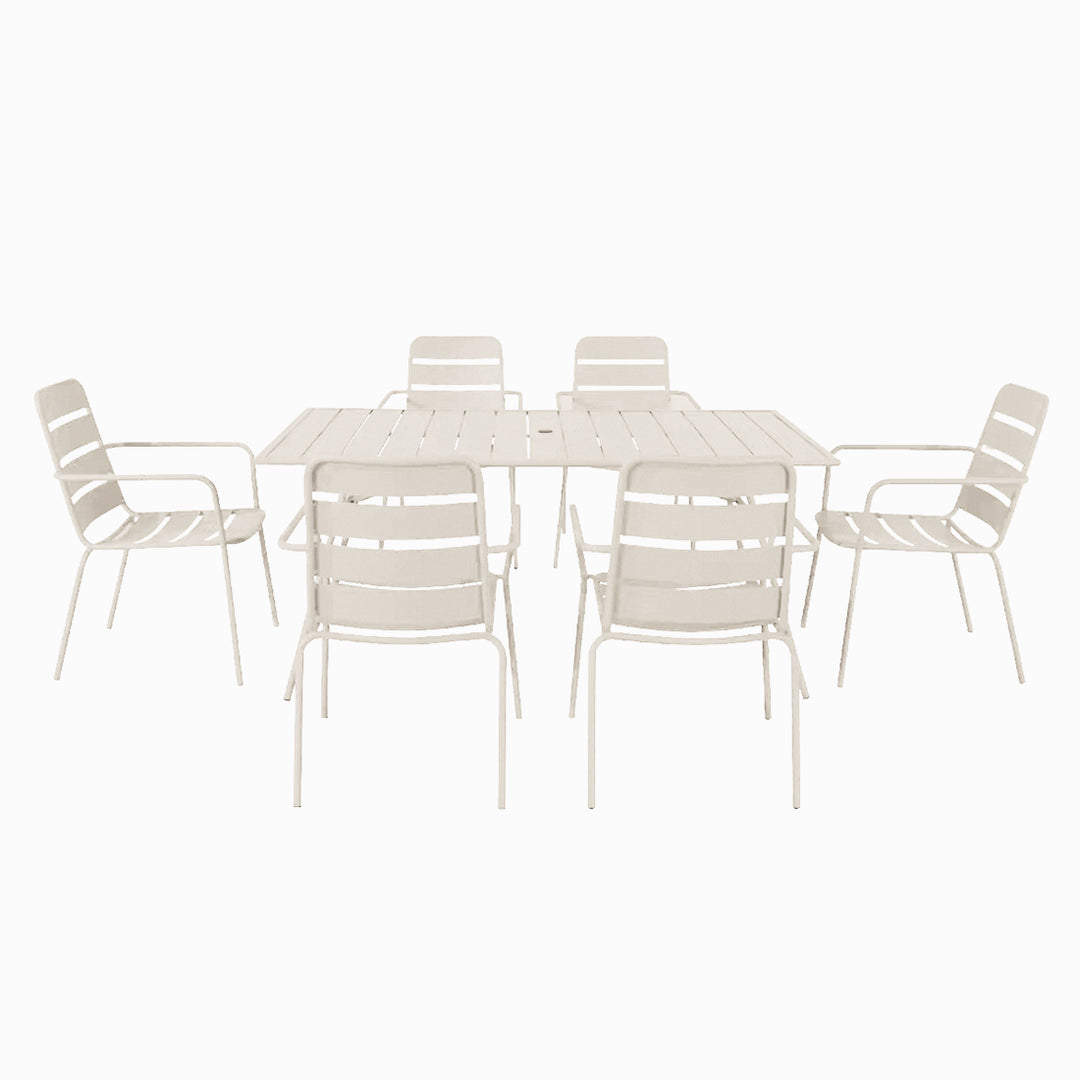 Lennox 7pc Dining Setting - Cream