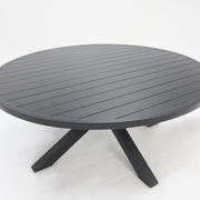Matzo 173cm Round Dining Table - Gunmetal