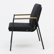 Milton Dining Chair With Cushions Black