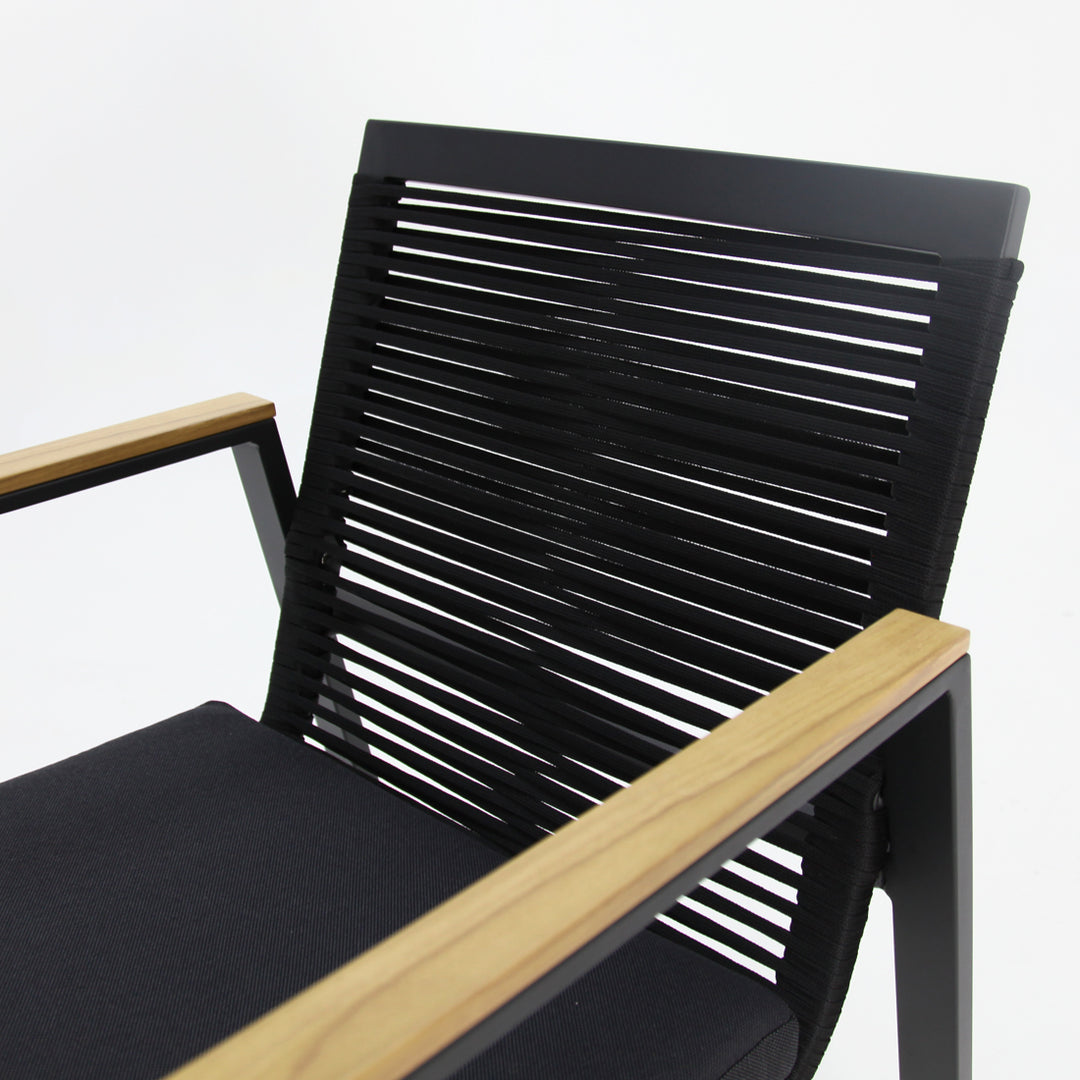 Milton Dining Chair With Cushions Black