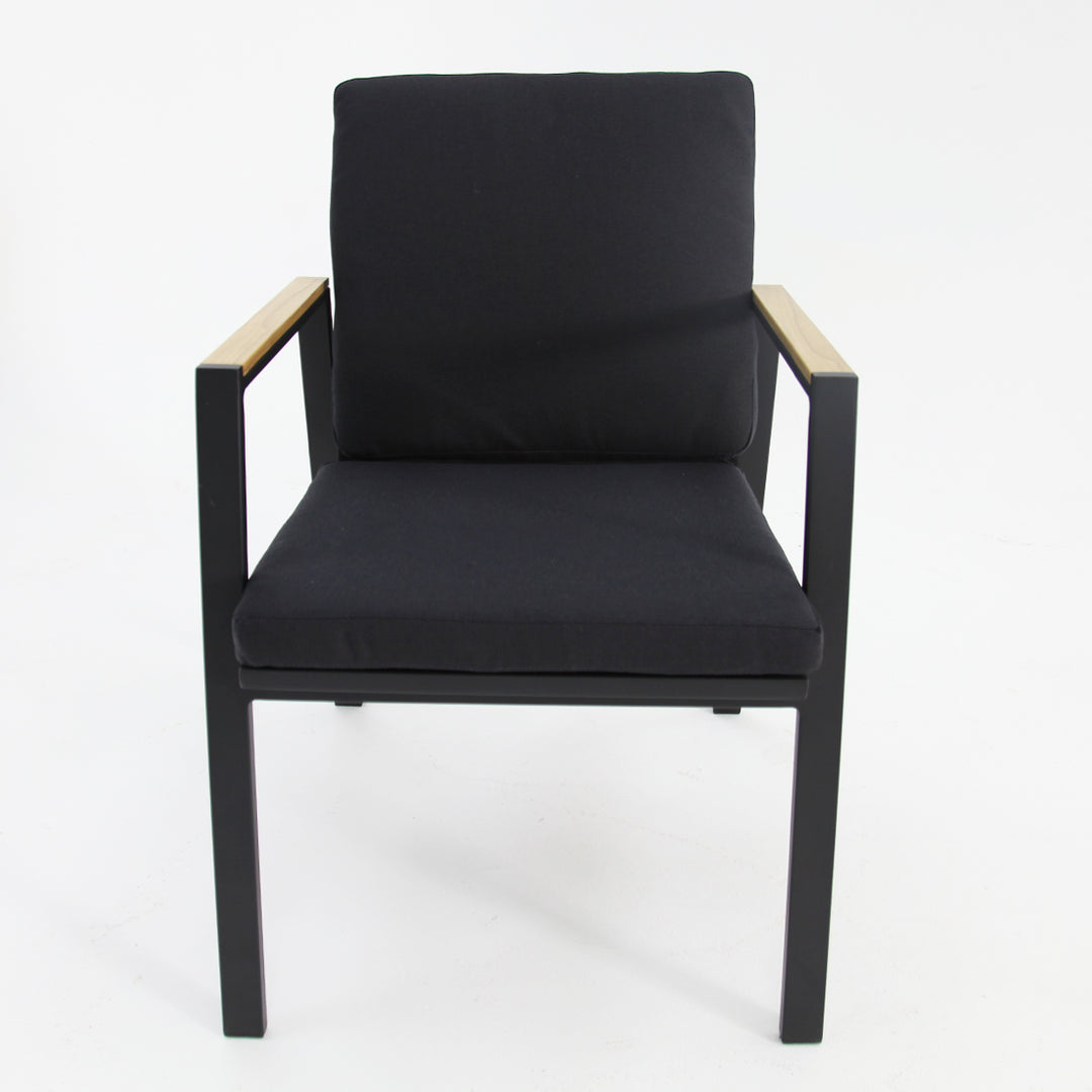 Milton Dining Chair With Cushions Black
