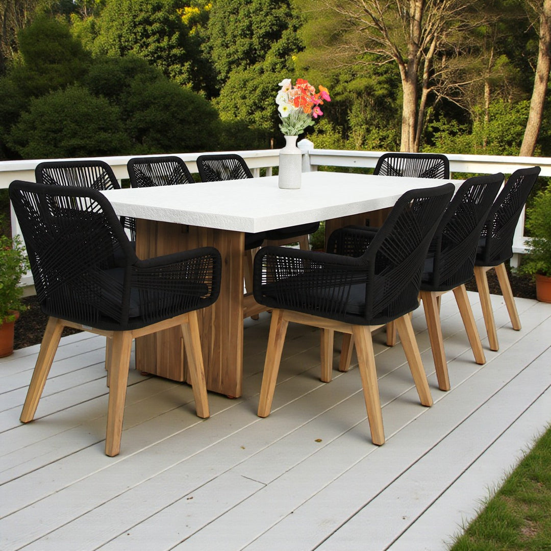 Montecito Albenga 9pc Dining Setting - Black