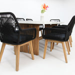 Load image into Gallery viewer, Montecito Albenga 9pc Dining Setting - Black
