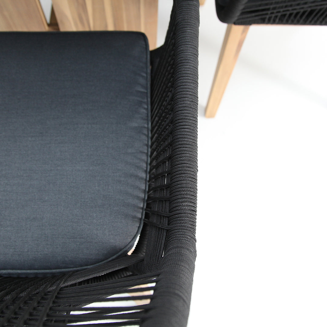 Montecito Albenga 9pc Dining Setting - Black