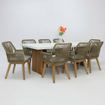 Load image into Gallery viewer, Montecito Albenga 9pc Dining Setting - Taupe
