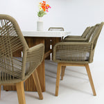Load image into Gallery viewer, Montecito Albenga 9pc Dining Setting - Taupe
