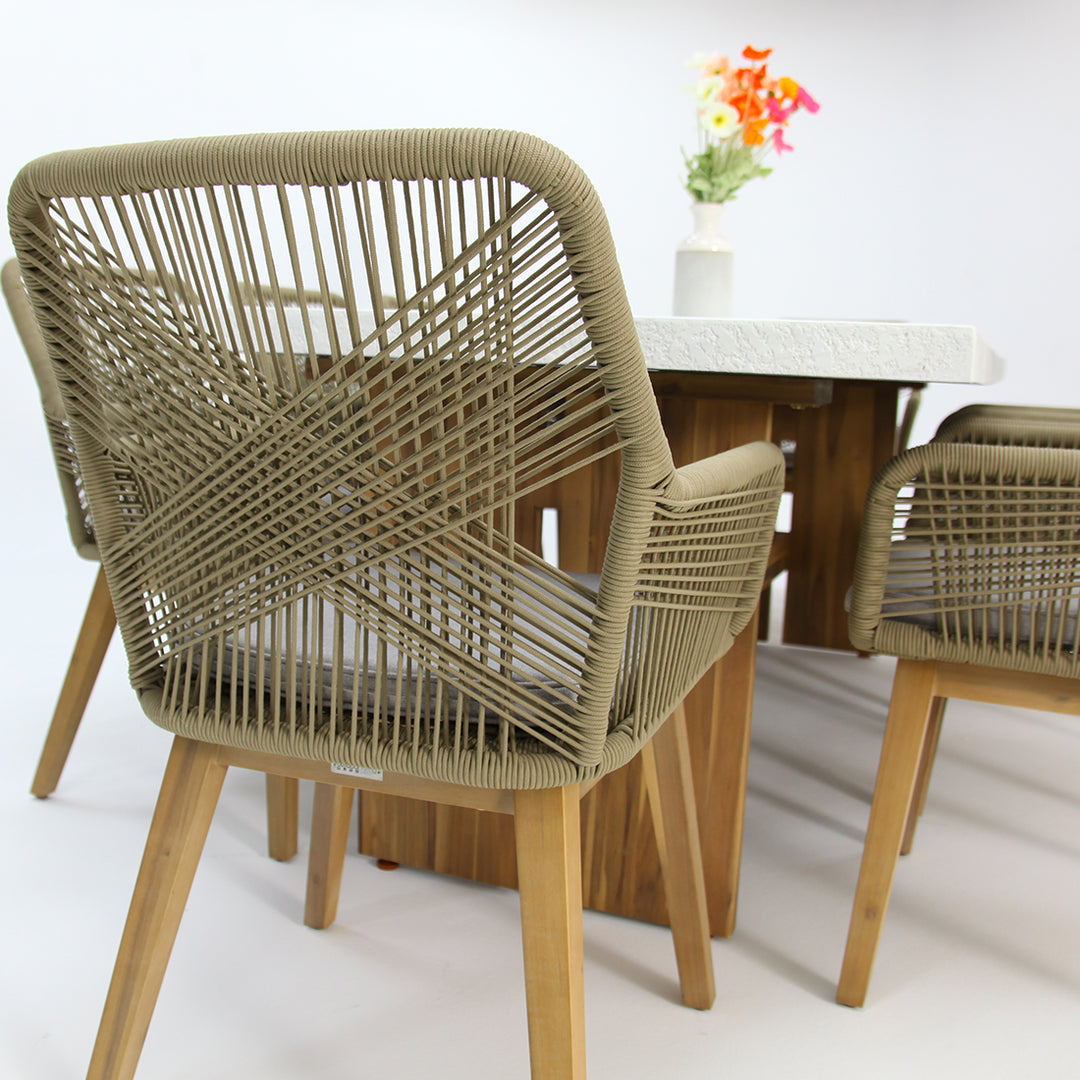 Montecito Albenga 9pc Dining Setting - Taupe