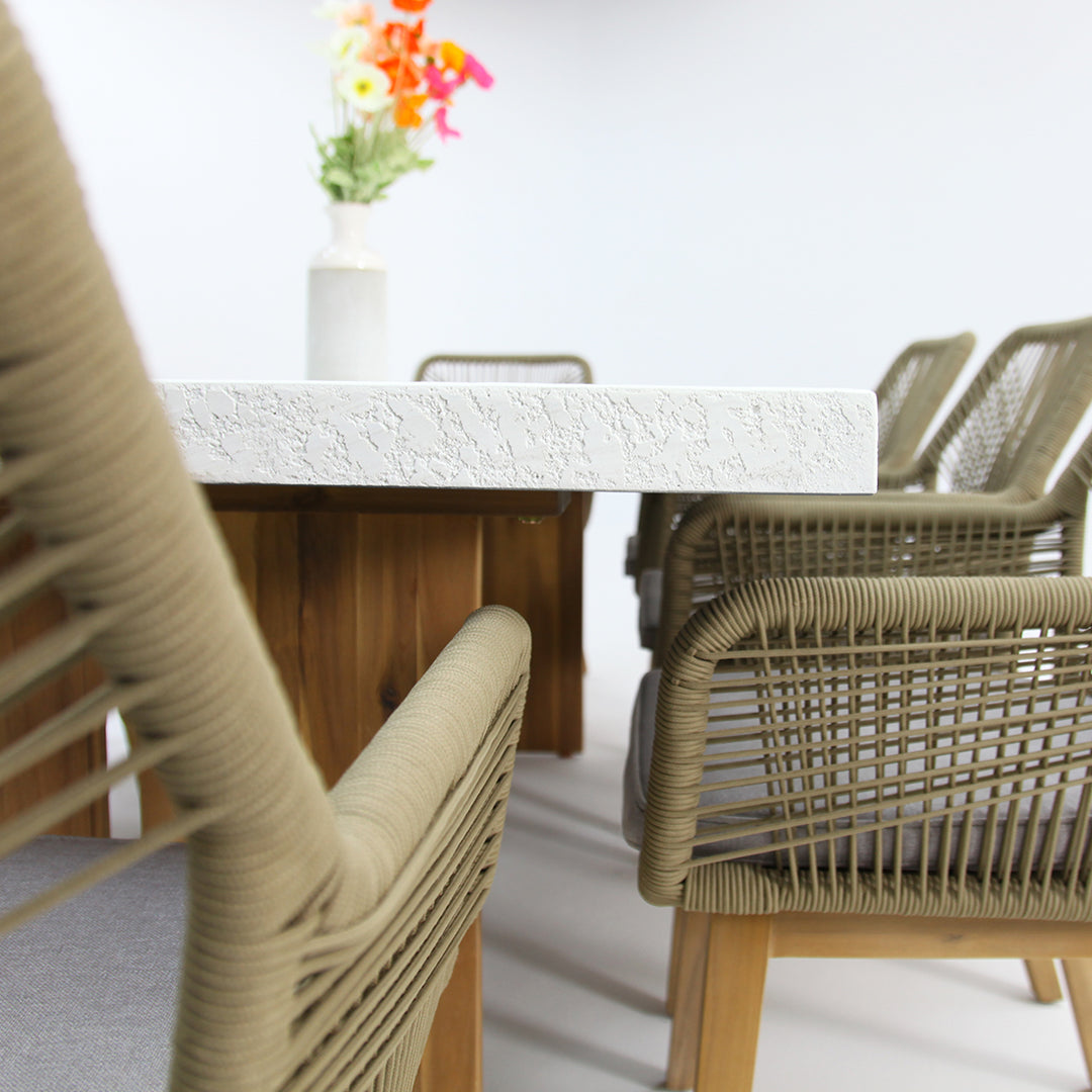 Montecito Albenga 9pc Dining Setting - Taupe