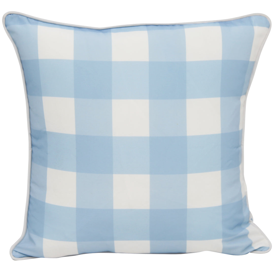Ocean Gingham 45x45 Outdoor Cushion